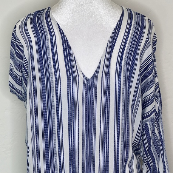 En Creme MOONFLOWER BLOUSE (NAVY) - L / NAVY/WHITE PRINT - Picture 11 of 15